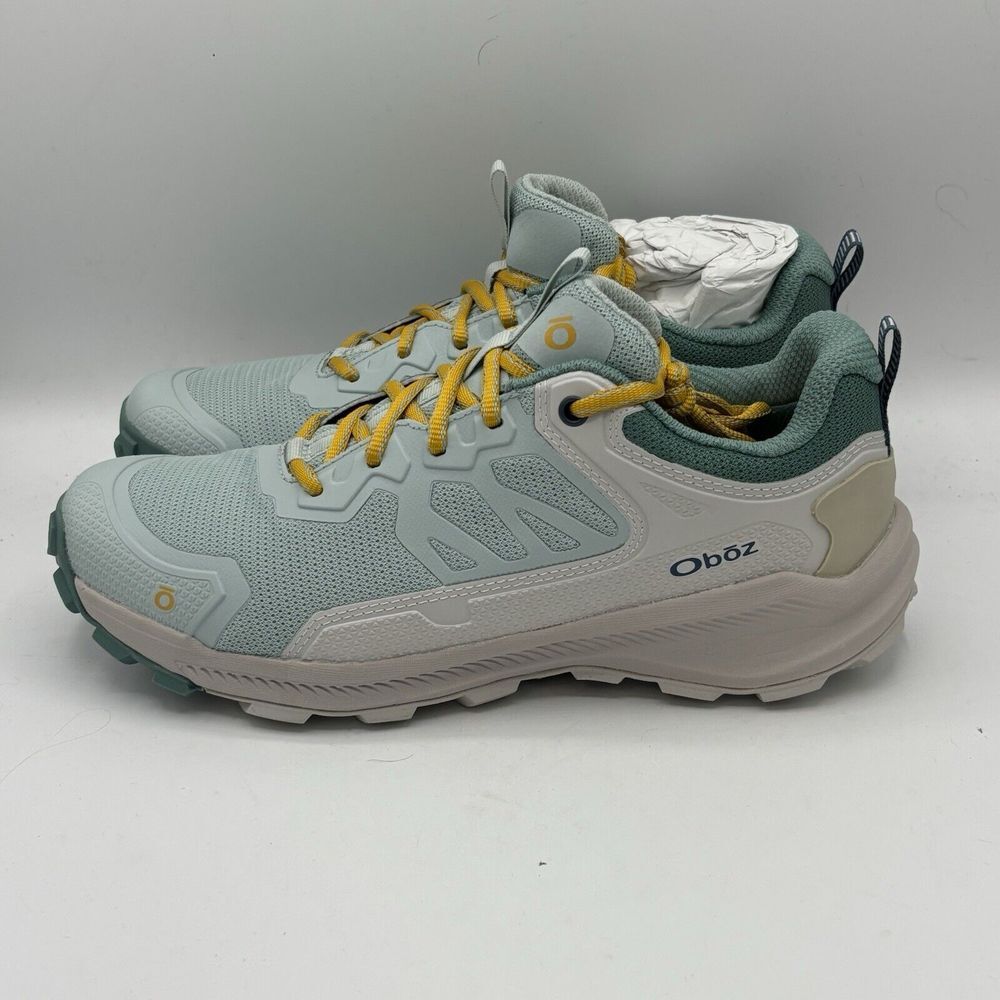 Women's Athletic Shoes - Light Gray and Yellow
